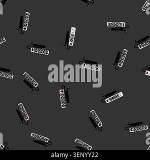 seamless pattern Power strip providing multiple electrical outlets, featuring a master switch for convenient control and distributing electricity to v Stock Vector
