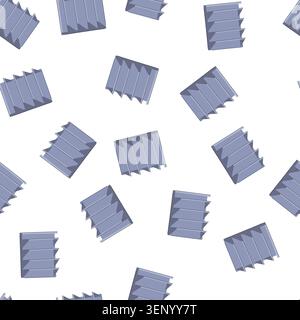pattern stand magazine rack cartoon. shelf display, book store, bookcase blank stand magazine rack sign. seamless symbol vector illustration Stock Vector