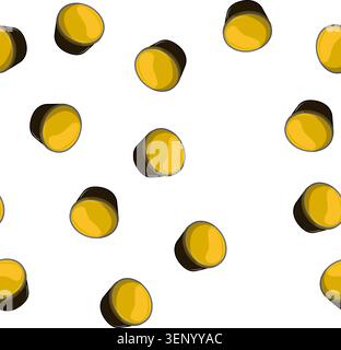 pattern aroma capsule coffee cartoon. aroma capsule coffee sign vector Stock Vector
