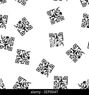 pattern buttons qr code label cartoon. meters indicators, gauges lights, display console buttons qr code label sign vector Stock Vector