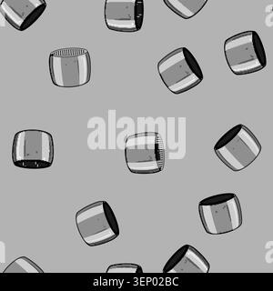 seamless pattern attachment faucet aerator cartoon. spray stream, restrictor adapter, conservation device attachment faucet aerator sign vector Stock Vector