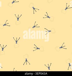 pattern circle light ring cartoon. tripod line, blue phone, stand round circle light ring sign. seamless vector illustration Stock Vector