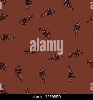 seamless pattern smooth chocolate drip sause cartoon. indulgent homemade, recipe cocoa, creamy luscious smooth chocolate drip sause sign vector Stock Vector