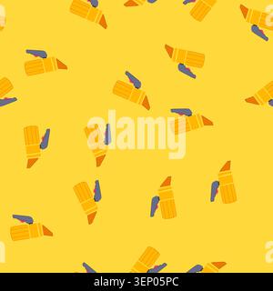pattern beekeeping essential tool, a hand held smoker helping apiarists calm bees during hive inspection and honey harvesting, ensuring safety and eff Stock Vector