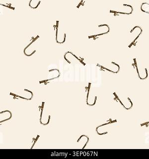 seamless pattern water kitchen faucet cartoon. water kitchen faucet sign vector Stock Vector
