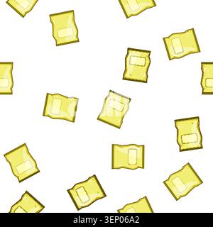 pattern grab snack pack cartoon. and go, portion kids, adults travel grab snack pack sign vector Stock Vector