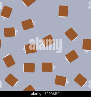 pattern vodka flask alcohol cartoon. brandy hip, water rum, wine mockup vodka flask alcohol sign. seamless vector illustration Stock Vector