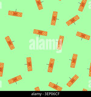 pattern fast charging mat cartoon. induction power, station compatible, portable efficient fast charging mat sign. seamless vector illustration Stock Vector