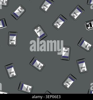 seamless pattern paper ink cartridge cartoon. plastic computer, tank business, cyan magenta paper ink cartridge sign vector Stock Vector