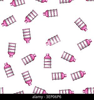pattern glass food storage container baby cartoon. plastic silicone, leakproof portion, organizer ecofriendly glass food storage container baby sign v Stock Vector