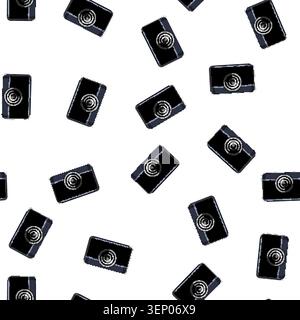 pattern movie projector video cartoon. presentation equipment, projection conference movie projector video sign vector Stock Vector