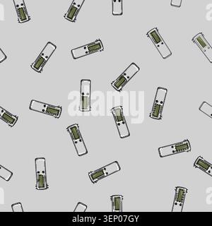 seamless pattern music dictaphone cartoon. tape digital, record journalist music dictaphone sign vector Stock Vector