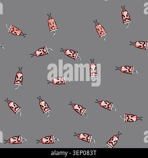 seamless pattern mug soda cup character cartoon. mascot beer, sticker cute, glass cafe mug soda cup character sign vector Stock Vector