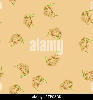 pattern fish aquarium stone cartoon. plant marine, tank underwater, seaweed bottom fish aquarium stone sign. seamless vector illustration Stock Vector