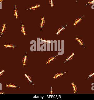 seamless pattern light sword effect cartoon. energy ui, animation abstract, comic lightsaber light sword effect sign vector Stock Vector