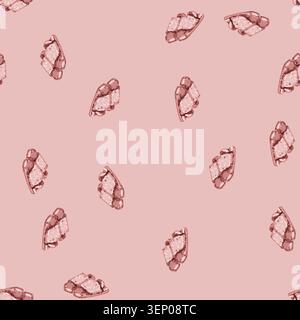 seamless pattern cute kid slippers cartoon. fashion feet, fur cute kid slippers sign vector Stock Vector