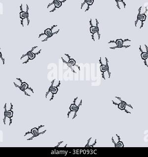 seamless pattern camera quadcopter cartoon. robot delivery, technology mavic, learning sky camera quadcopter sign vector Stock Vector