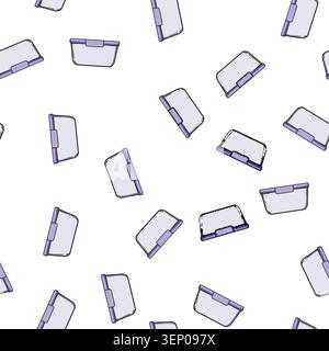 pattern microwaveable glass food storage container cartoon. dishwasher freezer, bpafree sustainable, versatile nonporous microwaveable glass food stor Stock Vector