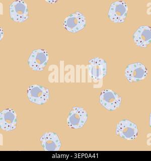 pattern bottom aquarium stone cartoon. filter goldfish, aquatic castle, glass decor bottom aquarium stone sign. seamless vector illustration Stock Vector