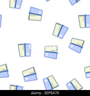 pattern template checkbook cartoon. wallet paycheck, bank line, payment fake template checkbook sign. seamless symbol vector illustration Stock Vector
