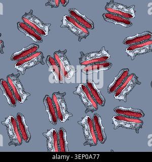pattern Ornate open jewelry casket or vintage box illustrating concepts of luxury, wealth, elegance, storage, and hidden valuables in hand drawn line Stock Vector
