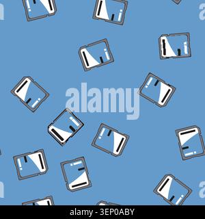 seamless pattern memory sd card cartoon. micro capacity, speed class, format gigabyte memory sd card sign vector Stock Vector