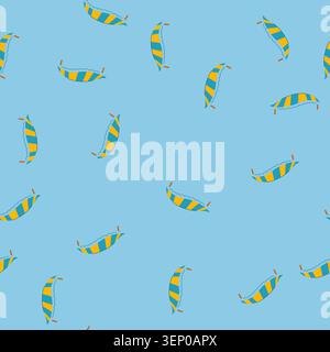 pattern shade canopy awning cartoon. red roof, cafe sunshade, outdoor stripe shade canopy awning sign. seamless vector illustration Stock Vector