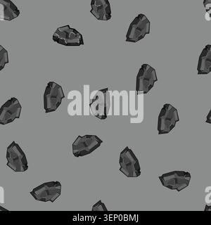 seamless pattern anthracite coal ore cartoon. bituminous lignite, subbituminous combustion, reserves deposits anthracite coal ore sign vector Stock Vector