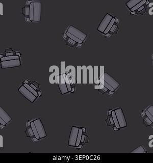 seamless pattern fashion laptop bag cartoon. fashion laptop bag sign vector Stock Vector