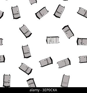 pattern Modern metal package delivery lockbox receiving and protecting mail, letters, and parcels, offering a secure and convenient solution for home Stock Vector