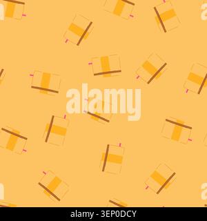 pattern sheet notebook cartoon. template notebook, cover binder, empty realistic sheet notebook sign. seamless vector illustration Stock Vector