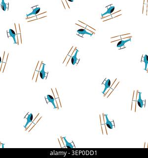 pattern children helicopter toy cartoon. vehicle radio, technology transport, people game children helicopter toy sign. seamless symbol vector illustr Stock Vector