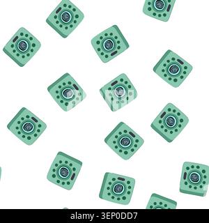 pattern biometric fingerprint door lock cartoon. keyless authentication, modern installation, digital code biometric fingerprint door lock sign. seaml Stock Vector