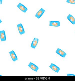 pattern cleaner water wipes cartoon. tissue wet, clean hand cleaner water wipes sign. seamless symbol vector illustration Stock Vector