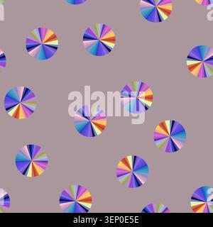 seamless pattern Abstract illustration displaying a vibrant, multi colored radial pattern forming a complete circle, representing diversity, options, Stock Vector