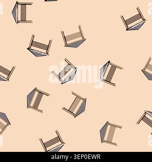 seamless pattern building pergola patio cartoon. sky blue, aluminum garden, roof luxury building pergola patio sign vector Stock Vector