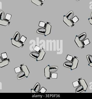 seamless pattern logo paint sprayer cartoon. body car, auto industry, airbrush pistol logo paint sprayer sign vector Stock Vector