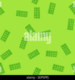 seamless pattern square ice cube tray color icon vector. square ice cube tray sign. isolated symbol illustration Stock Vector