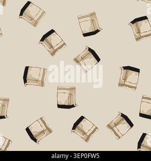 seamless pattern drink cooler box cartoon. drink cooler box sign vector Stock Vector