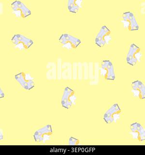 pattern hand water wipes cartoon. surface wash, glass window hand water wipes sign. seamless vector illustration Stock Vector