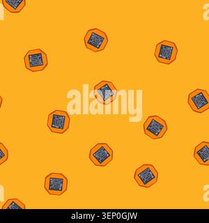 pattern transistor microchip cartoon. nanotechnology electronics, innovation digital, power microprocessor transistor microchip sign. seamless vector Stock Vector