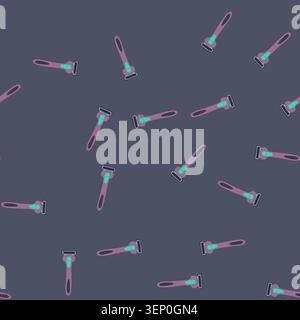 pattern steel shaver handle cartoon. trimmer equipment, cutter nobody, object cut steel shaver handle sign. seamless vector illustration Stock Vector
