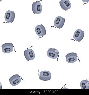 pattern device fingerprint scanner cartoon. mobile smartphone, privacy verification, unique digital device fingerprint scanner sign. seamless symbol v Stock Vector