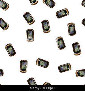 pattern location gandheld gps cartoon. positioning travel, digital adventure, tourism orienteering location gandheld gps sign vector Stock Vector