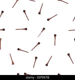 pattern pollen honey dipper stick cartoon. propolis queen, worker drone, comb extraction pollen honey dipper stick sign vector Stock Vector