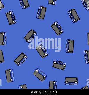 seamless pattern Plastic toolbox providing essential storage for hand tools and equipment, symbolizing repair, maintenance, and diy projects for vario Stock Vector