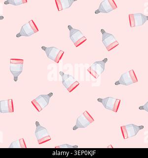 seamless pattern wireless smart light bulb cartoon. wireless smart light bulb sign vector Stock Vector