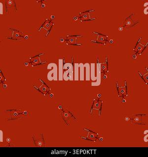 seamless pattern game shooting target cartoon. arrow rifle, bullseye black game shooting target sign vector Stock Vector