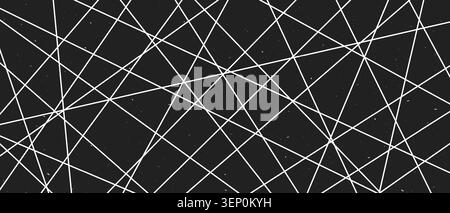 Chaotic straight diagonal strokes create dynamic monochrome vector texture. Stock Vector