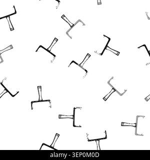 pattern Paint roller frame providing an essential tool for home improvement projects, simplifying wall painting tasks with its sturdy design and pract Stock Vector